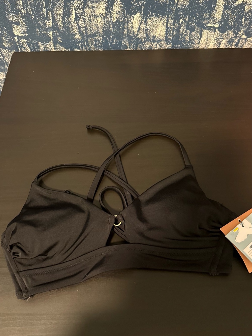 Shade & Shore Black Strappy Swim Bralette